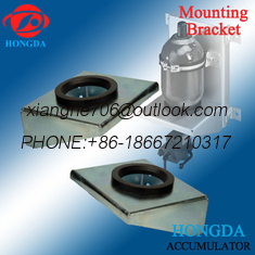 hydraulic accumulator wall mounting bracket with rubber support ring